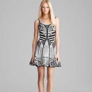 DVF Fanny zebra knit flare dress